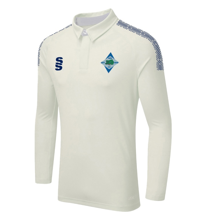 DUAL LONG SLEEVE CRICKET SHIRT (WOMENS)-Ivory